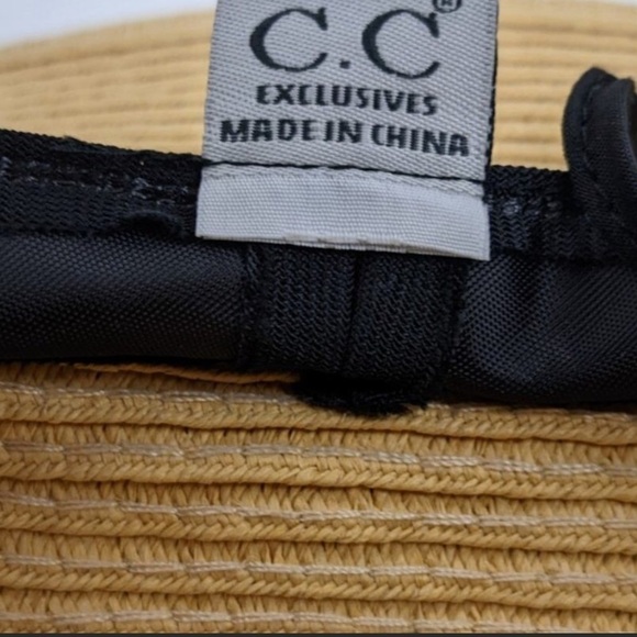 CC Paper Sun Hat Hello Sunshine Natural Straw Color - Picture 4 of 6